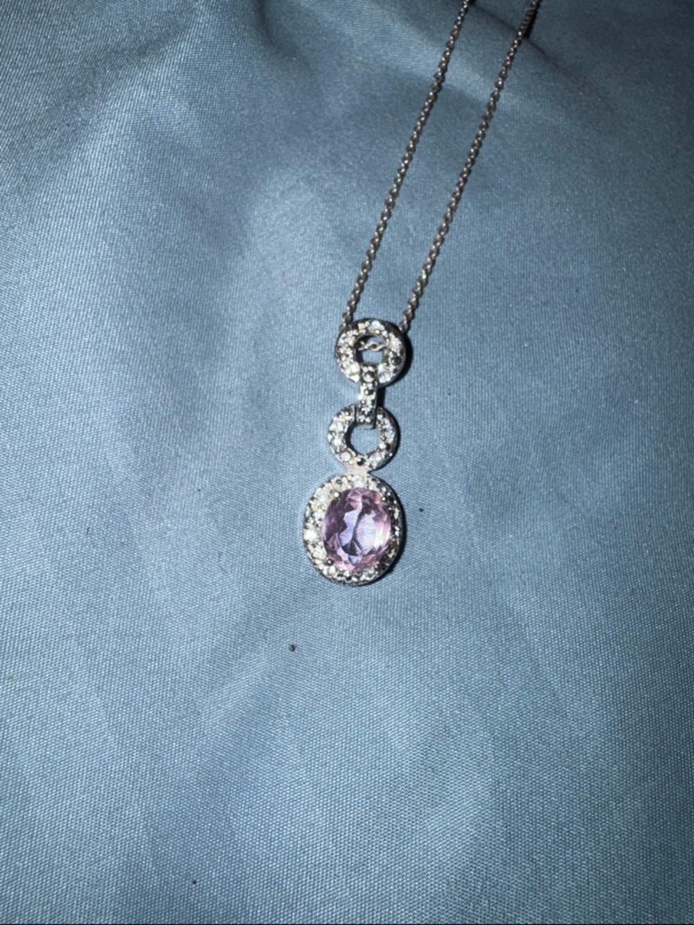 Delicate Pink Stone Pendant Necklace - Women Jewelry